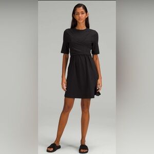 Lululemon Cotton Wrap-Front T-Shirt Dress
Black